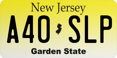 NJ license plate A40SLP