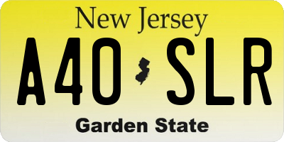 NJ license plate A40SLR