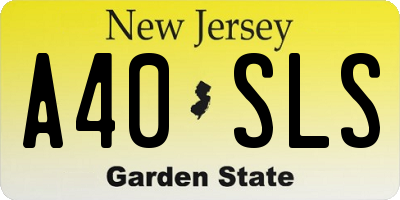 NJ license plate A40SLS