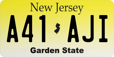NJ license plate A41AJI