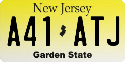 NJ license plate A41ATJ
