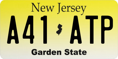 NJ license plate A41ATP
