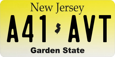NJ license plate A41AVT