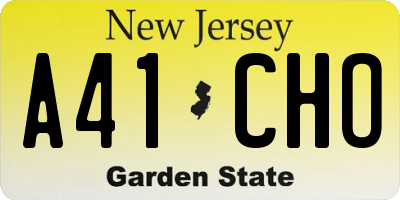 NJ license plate A41CHO