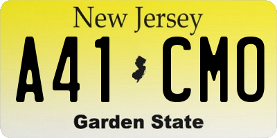 NJ license plate A41CMO