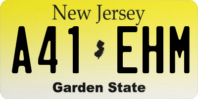 NJ license plate A41EHM