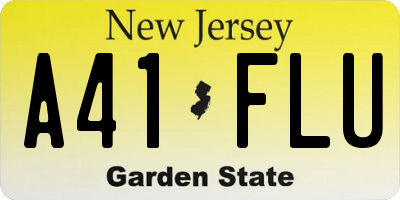 NJ license plate A41FLU