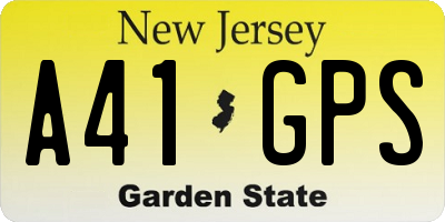 NJ license plate A41GPS