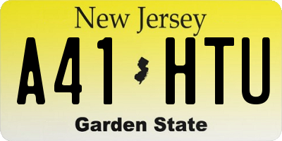 NJ license plate A41HTU