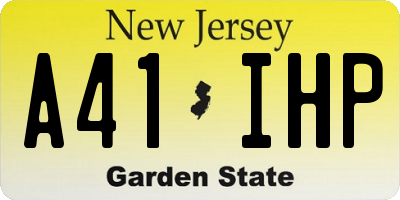 NJ license plate A41IHP