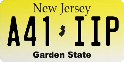 NJ license plate A41IIP