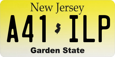 NJ license plate A41ILP