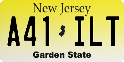 NJ license plate A41ILT