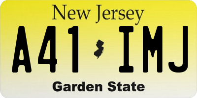 NJ license plate A41IMJ