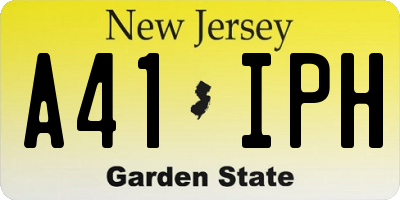 NJ license plate A41IPH