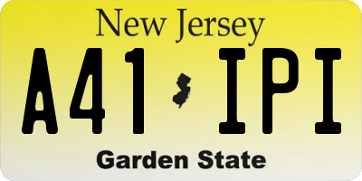 NJ license plate A41IPI
