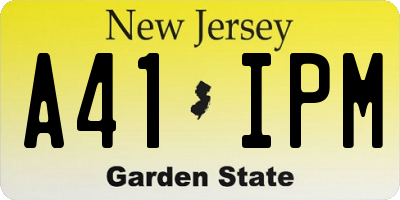 NJ license plate A41IPM