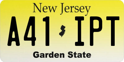 NJ license plate A41IPT