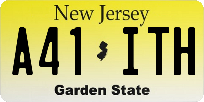 NJ license plate A41ITH