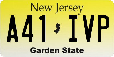 NJ license plate A41IVP