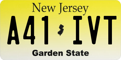 NJ license plate A41IVT