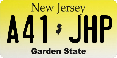 NJ license plate A41JHP