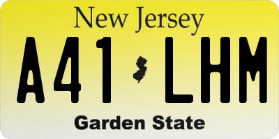 NJ license plate A41LHM