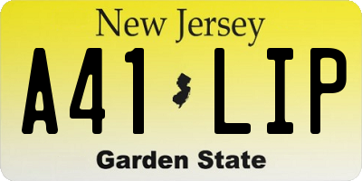 NJ license plate A41LIP