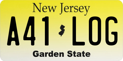 NJ license plate A41LOG