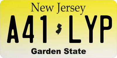 NJ license plate A41LYP