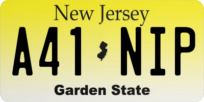 NJ license plate A41NIP