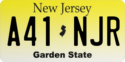 NJ license plate A41NJR