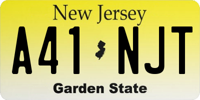 NJ license plate A41NJT