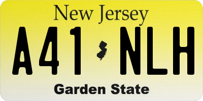 NJ license plate A41NLH