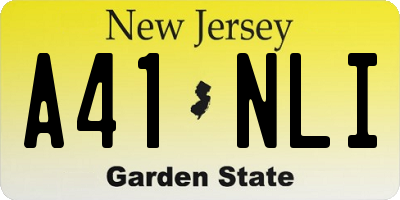 NJ license plate A41NLI