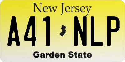 NJ license plate A41NLP