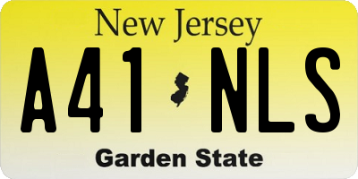 NJ license plate A41NLS