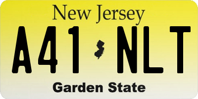NJ license plate A41NLT