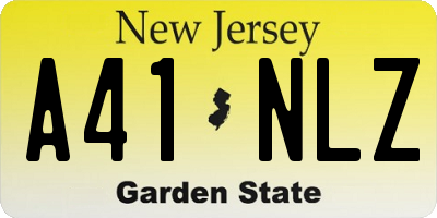 NJ license plate A41NLZ