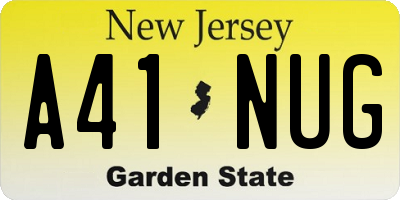 NJ license plate A41NUG
