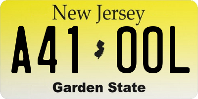 NJ license plate A41OOL