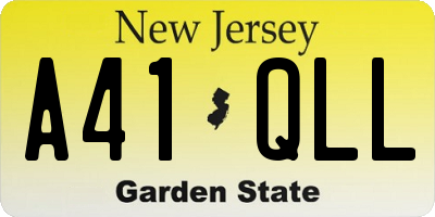 NJ license plate A41QLL