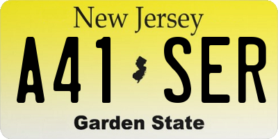 NJ license plate A41SER