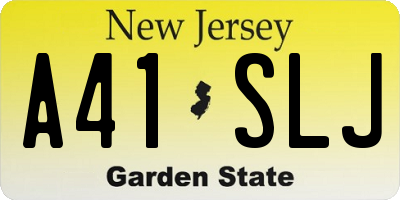 NJ license plate A41SLJ