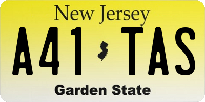 NJ license plate A41TAS