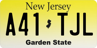 NJ license plate A41TJL