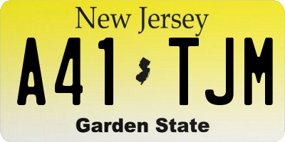 NJ license plate A41TJM
