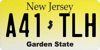 NJ license plate A41TLH