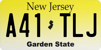 NJ license plate A41TLJ