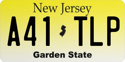 NJ license plate A41TLP